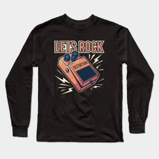 Lets Rock Guitar Distortion Long Sleeve T-Shirt